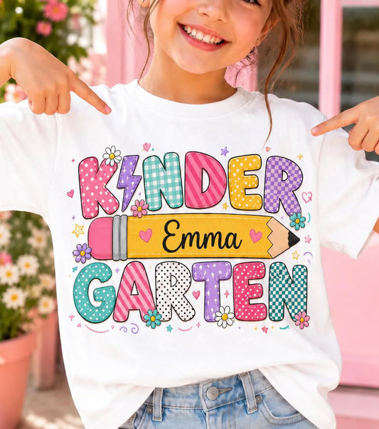 Personalized Grade & Name Student T Shirt