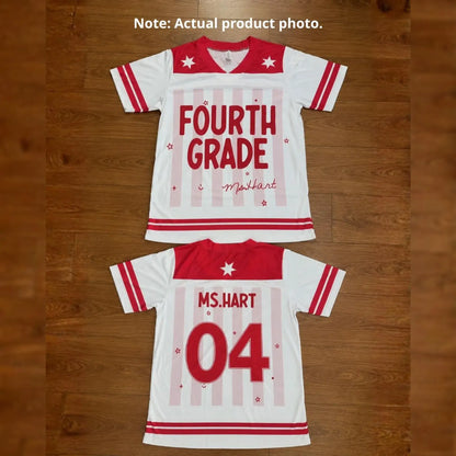 Custom School Spirit Jersey, Elementary Teacher Gift