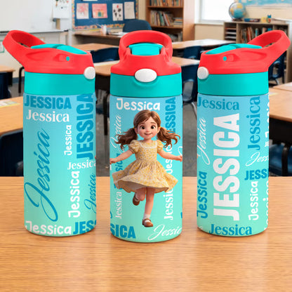 Custom Cartoon Water Bottle for School Kids