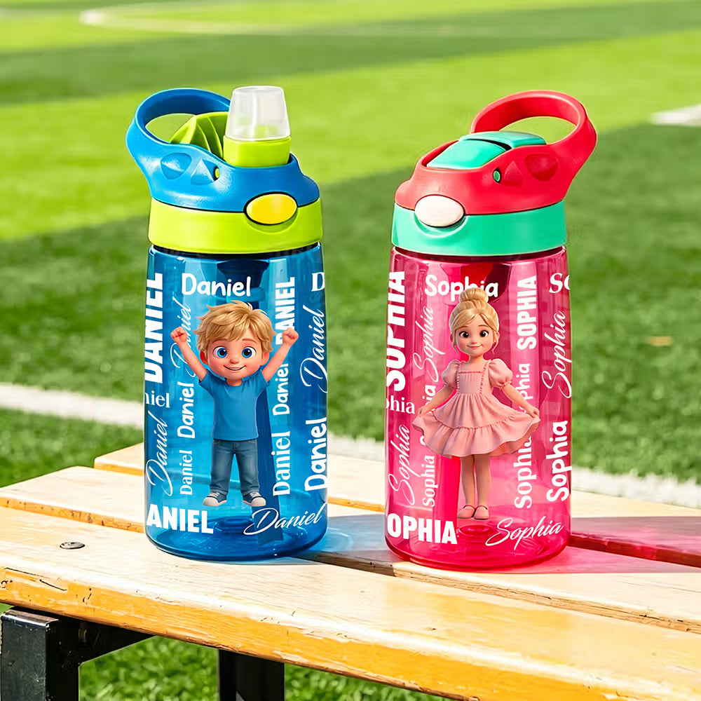 Custom Cartoon Water Bottle for School Kids