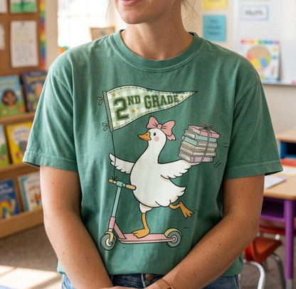 Personalized Grade Silly Goose Teacher T Shirt