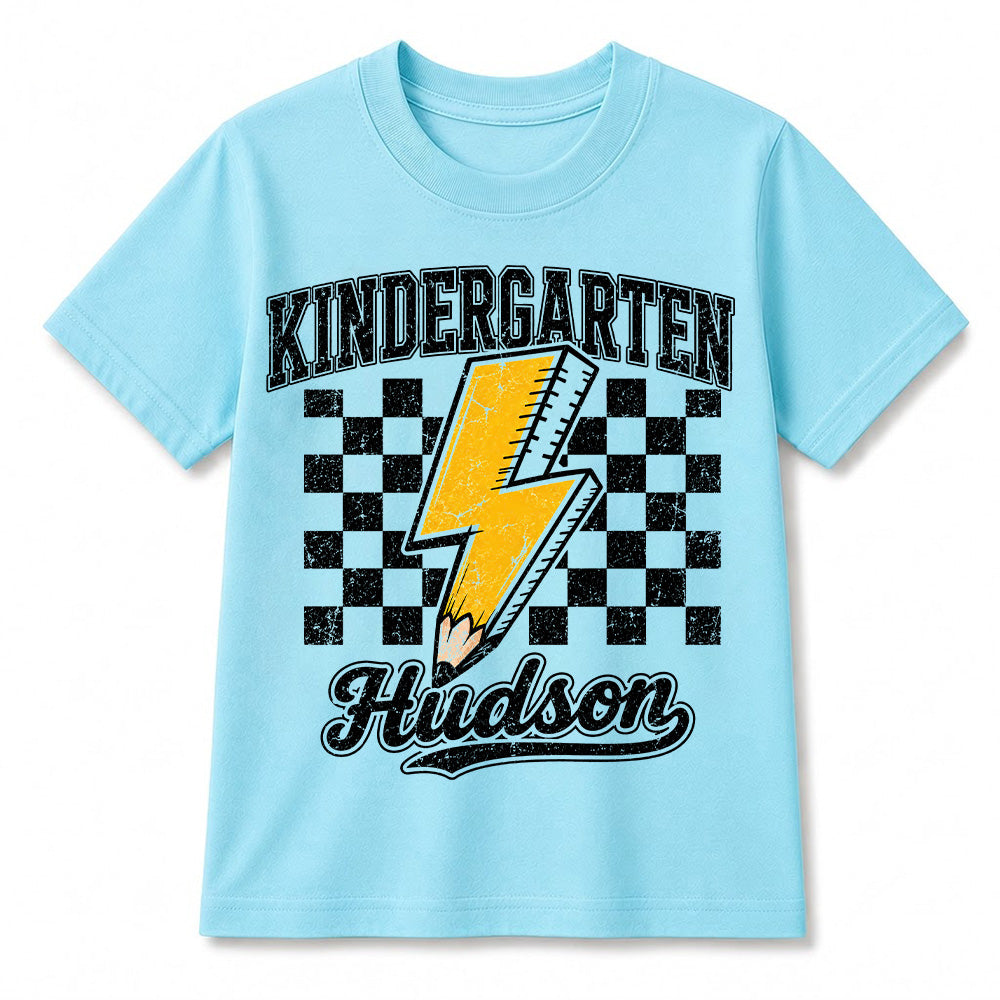 Personalized Back to School Shirt, Custom Name Kindergarten Tee