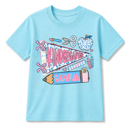 First Day of Kindergarten Shirt for Kids, Back To School Shirt for Girls