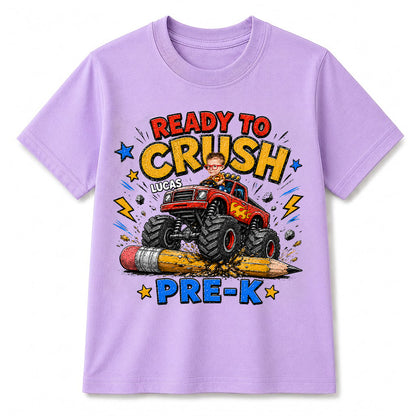 Back to School Personalized Monster Truck Shirt, Custom photo
