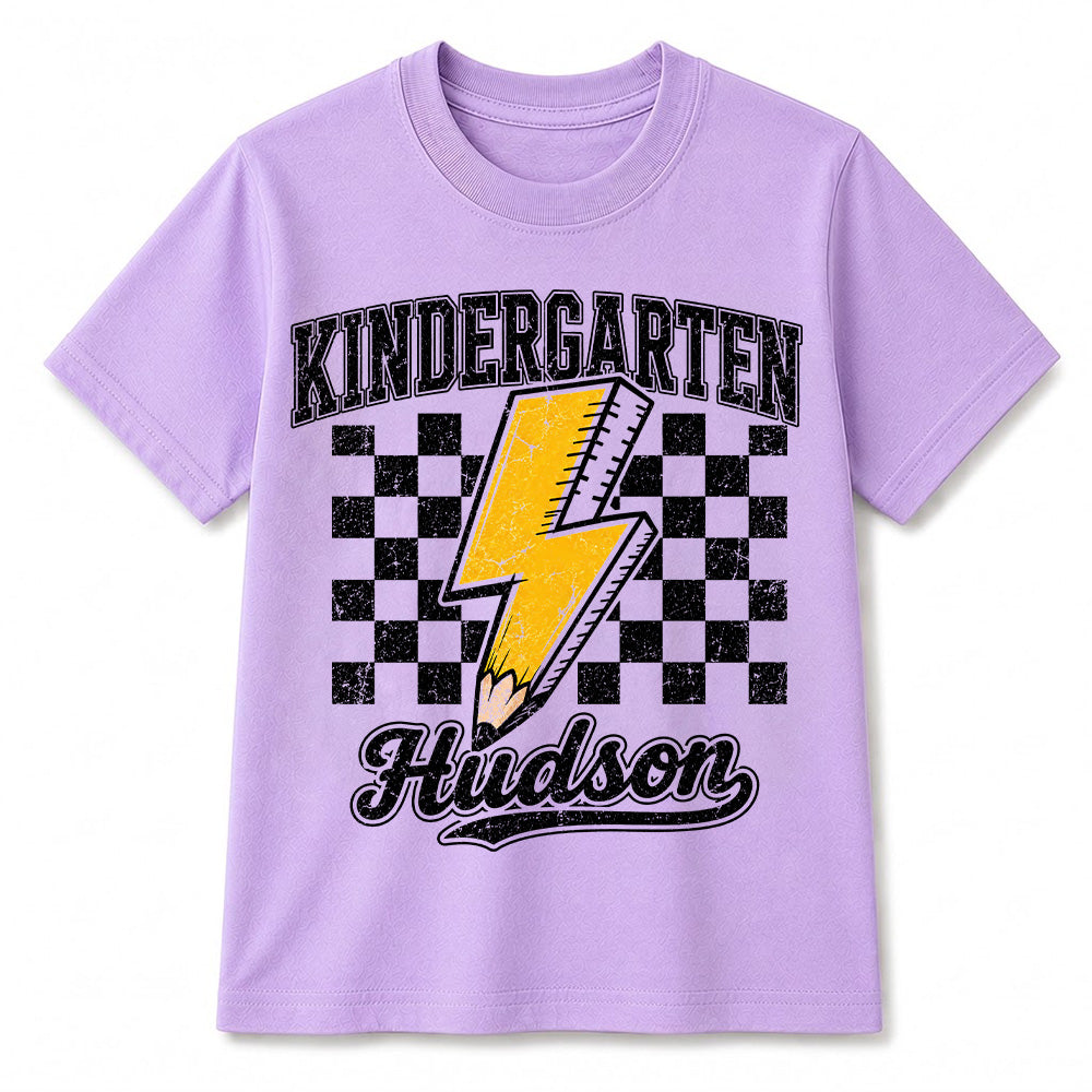 Personalized Back to School Shirt, Custom Name Kindergarten Tee