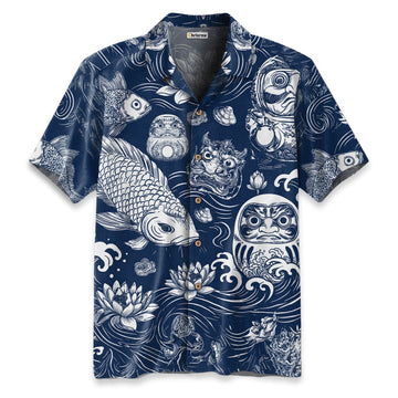 Chrisraw Daruma And Koi Hawaiian Shirt