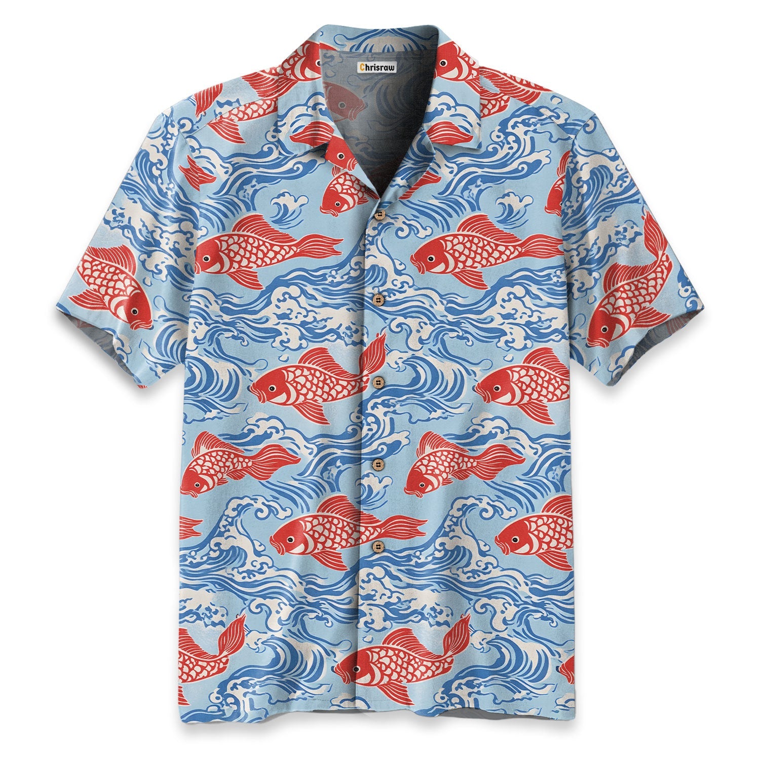 Chrisraw Koi Carp Frenzy Hawaiian Shirt