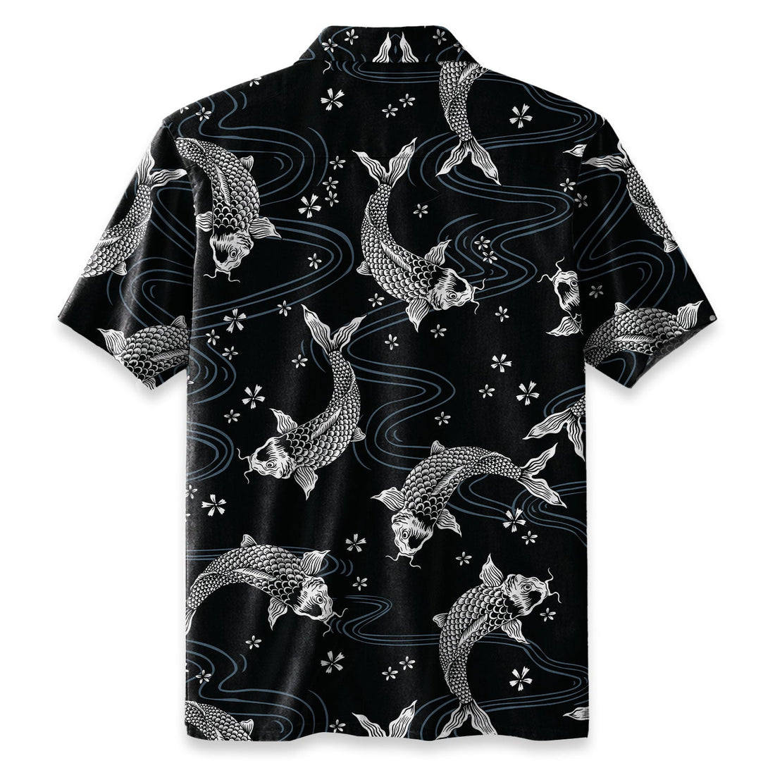 Chrisraw Black Koi And White Koi Hawaiian Shirt