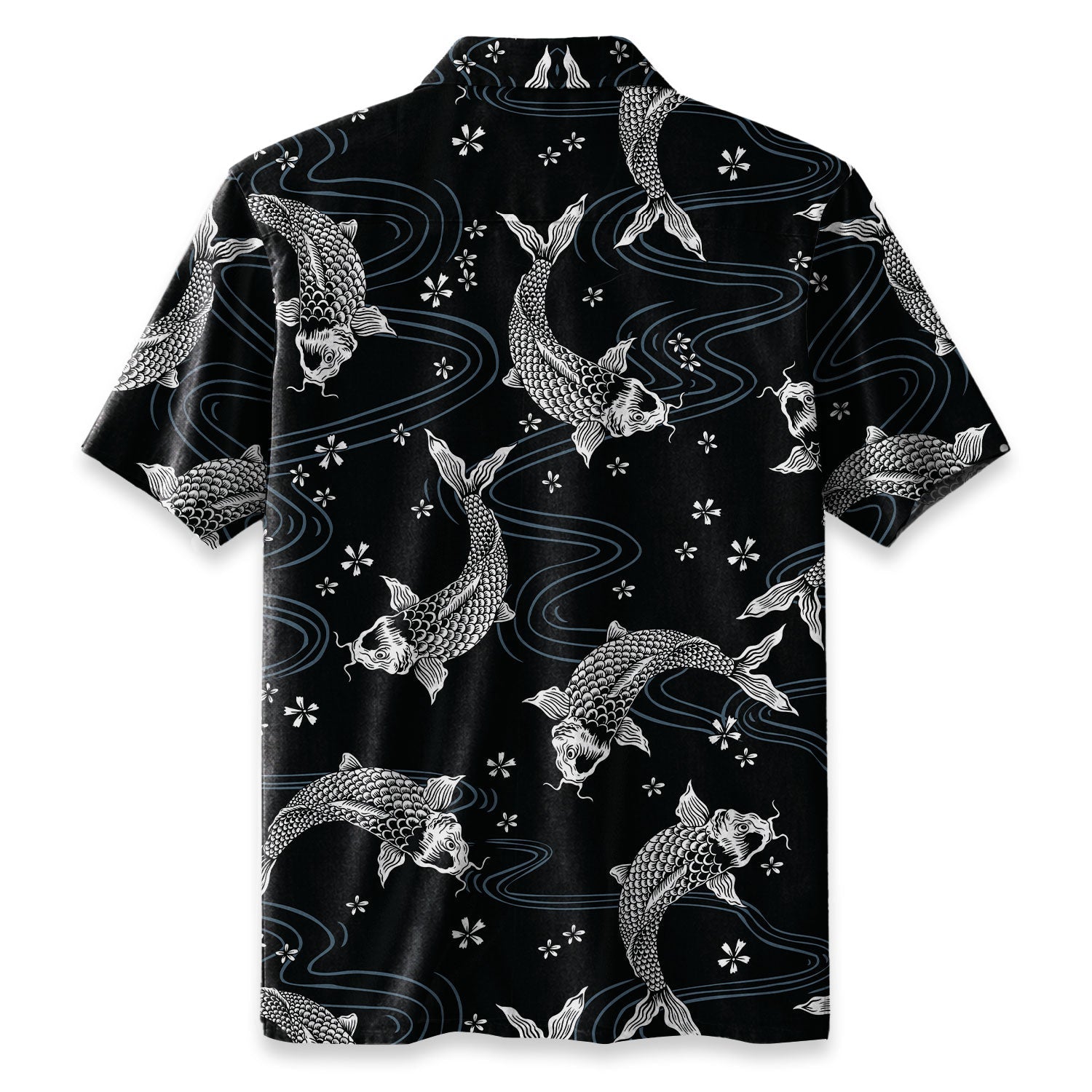 Chrisraw Black Koi And White Koi Hawaiian Shirt