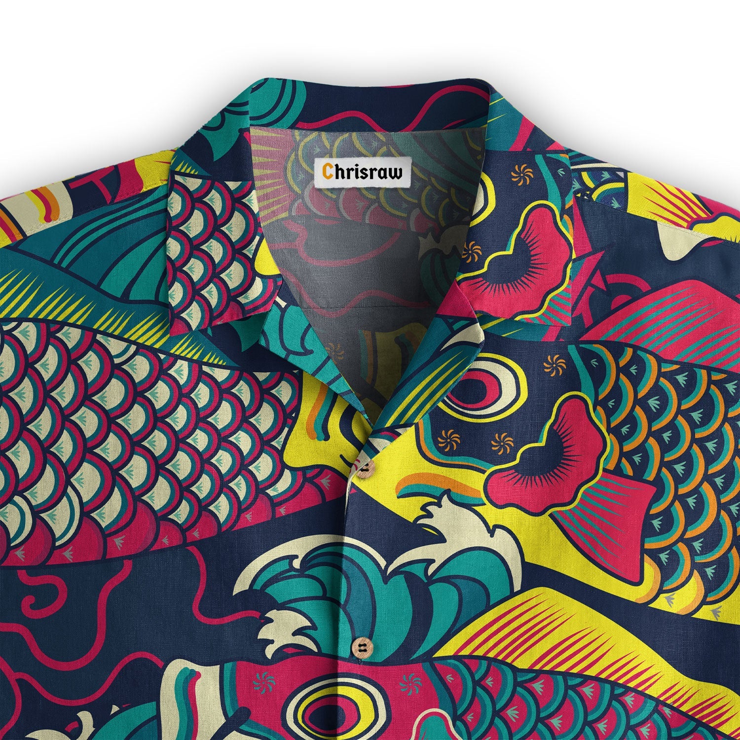 Chrisraw Colorful Japanese Koinobori Hawaiian Shirt