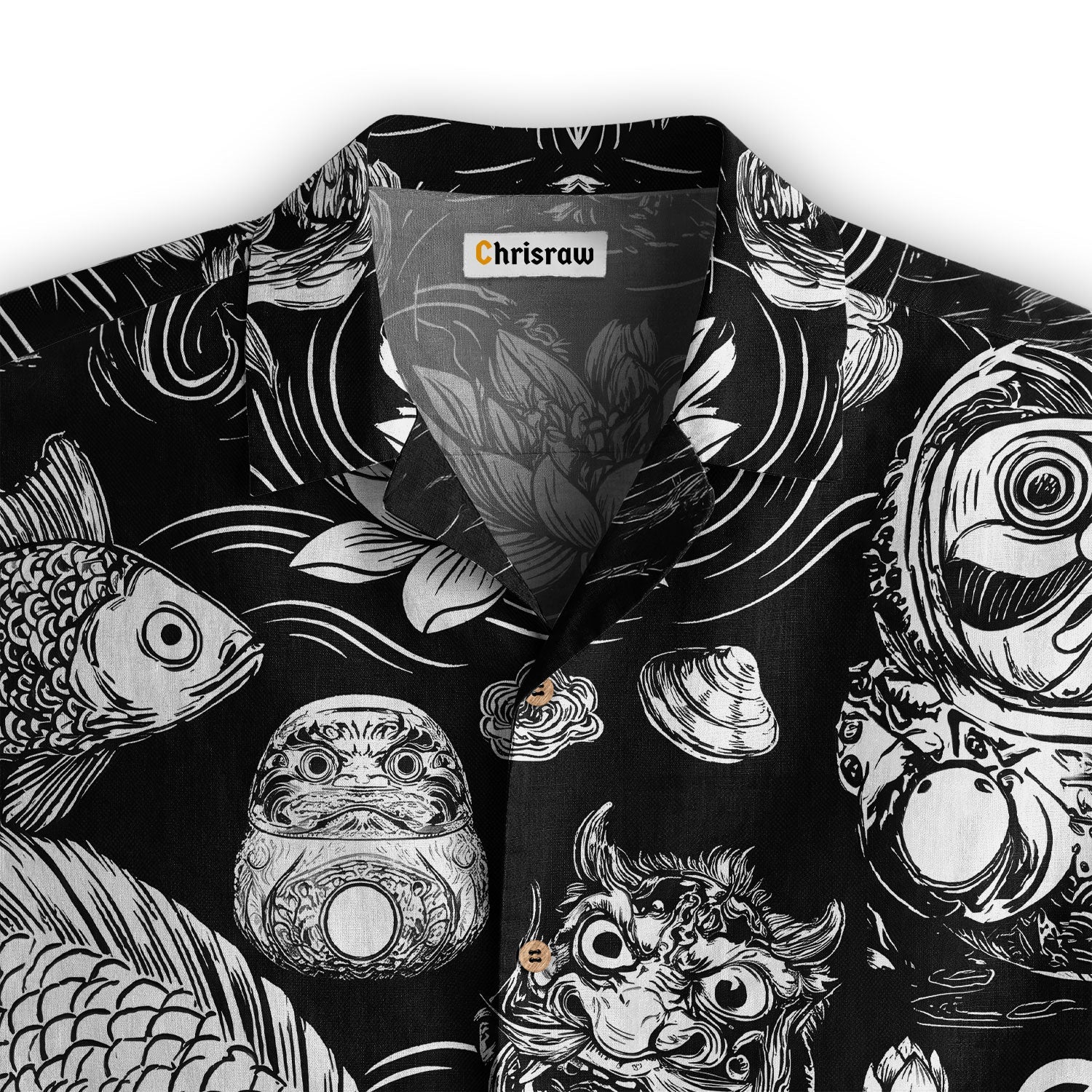 Chrisraw Daruma And Koi Hawaiian Shirt