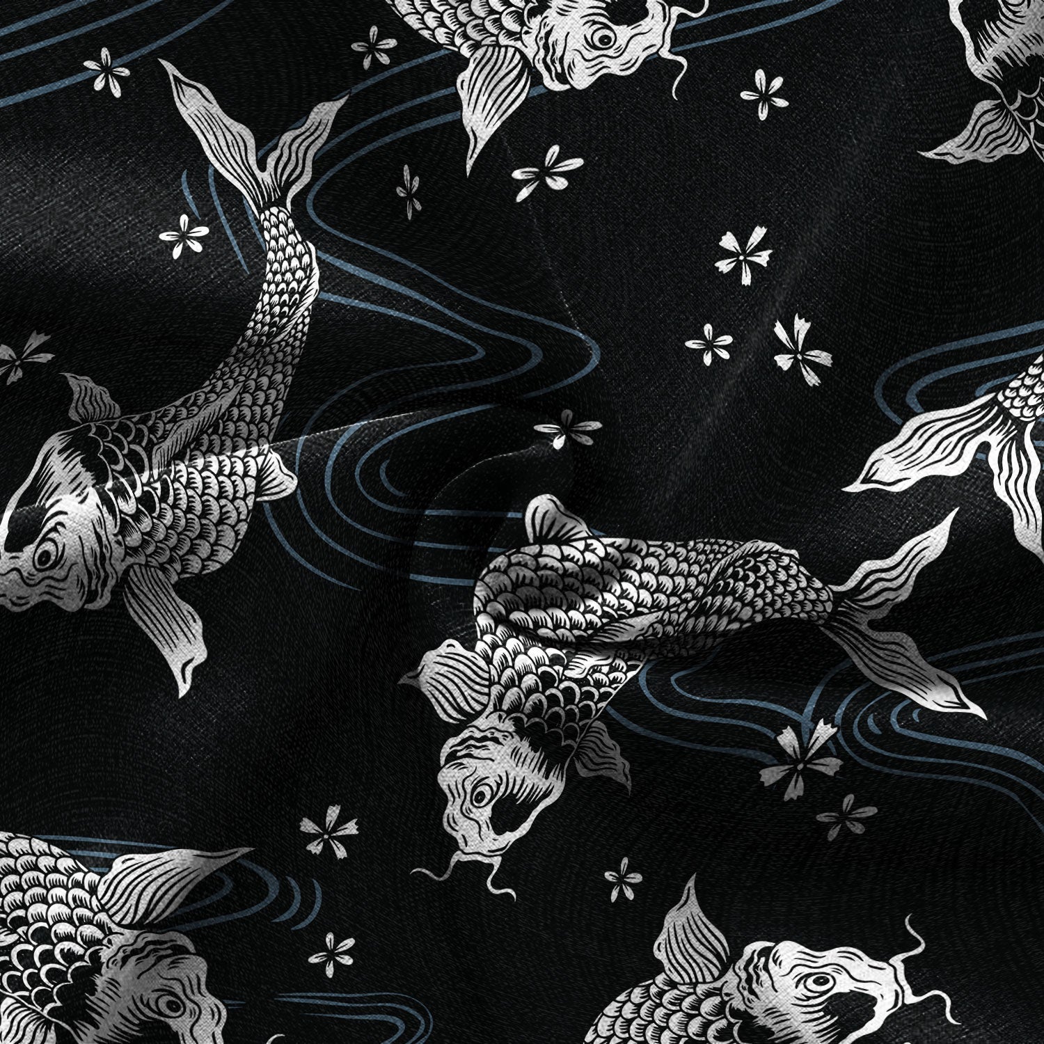 Chrisraw Black Koi And White Koi Hawaiian Shirt