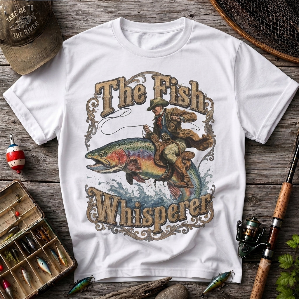 The Fish Whisperer Vintage Fishing T Shirt | Trout Angler Graphic Tee