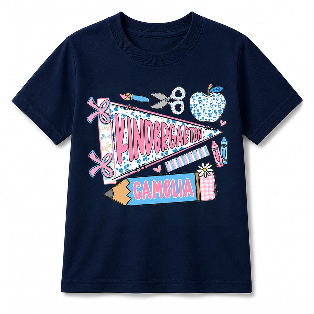 First Day of Kindergarten Shirt for Kids, Back To School Shirt for Girls