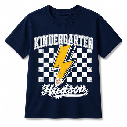 Personalized Back to School Shirt, Custom Name Kindergarten Tee