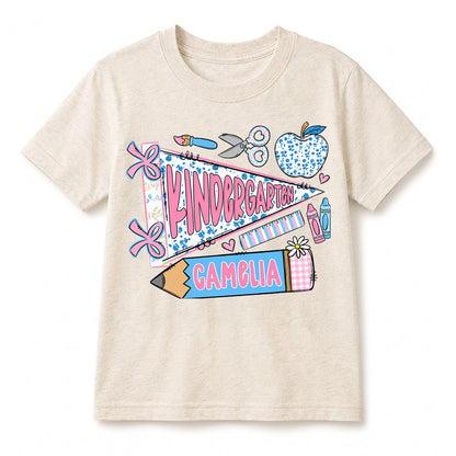 First Day of Kindergarten Shirt for Kids, Back To School Shirt for Girls