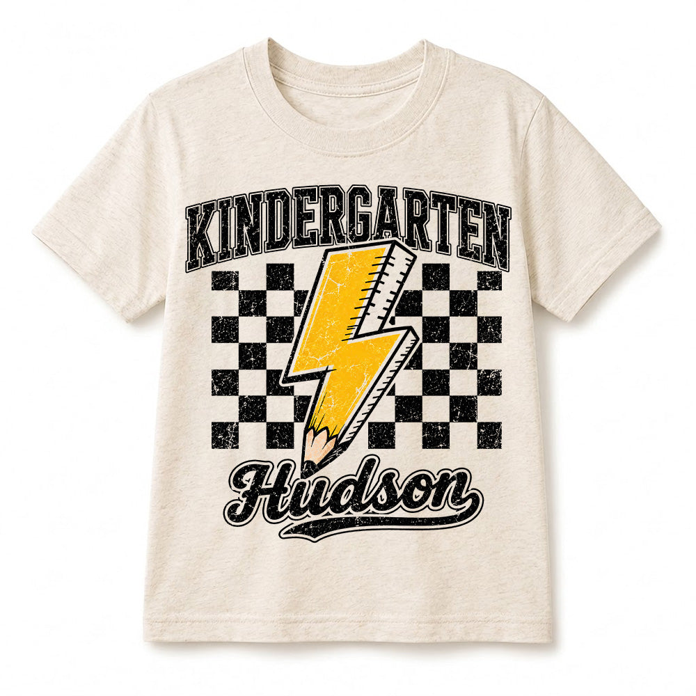 Personalized Back to School Shirt, Custom Name Kindergarten Tee