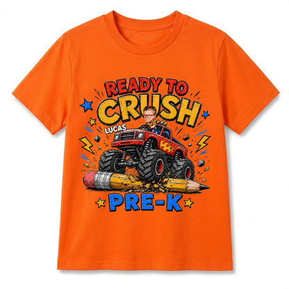 Back to School Personalized Monster Truck Shirt, Custom photo