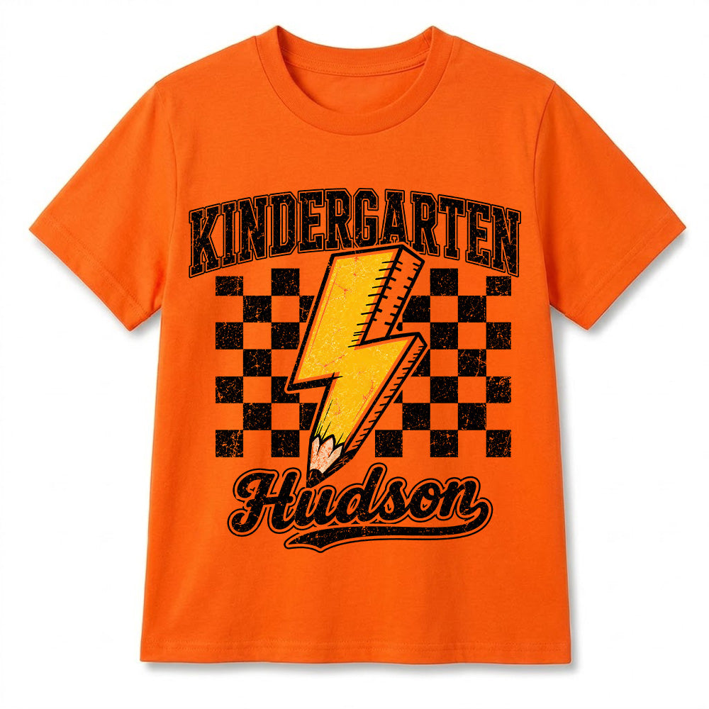Personalized Back to School Shirt, Custom Name Kindergarten Tee