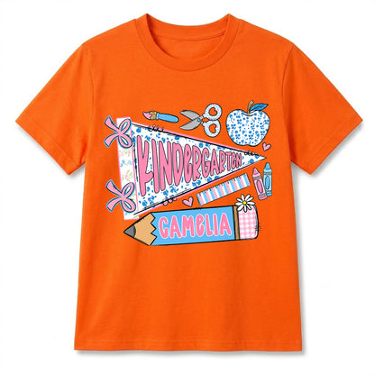 First Day of Kindergarten Shirt for Kids, Back To School Shirt for Girls
