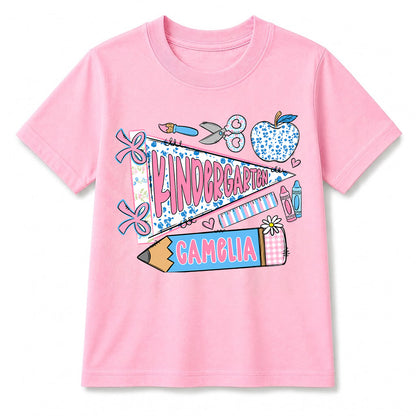 First Day of Kindergarten Shirt for Kids, Back To School Shirt for Girls