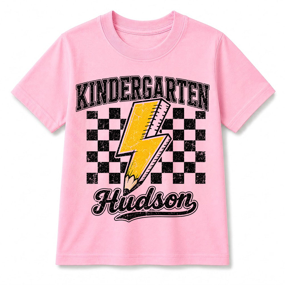 Personalized Back to School Shirt, Custom Name Kindergarten Tee
