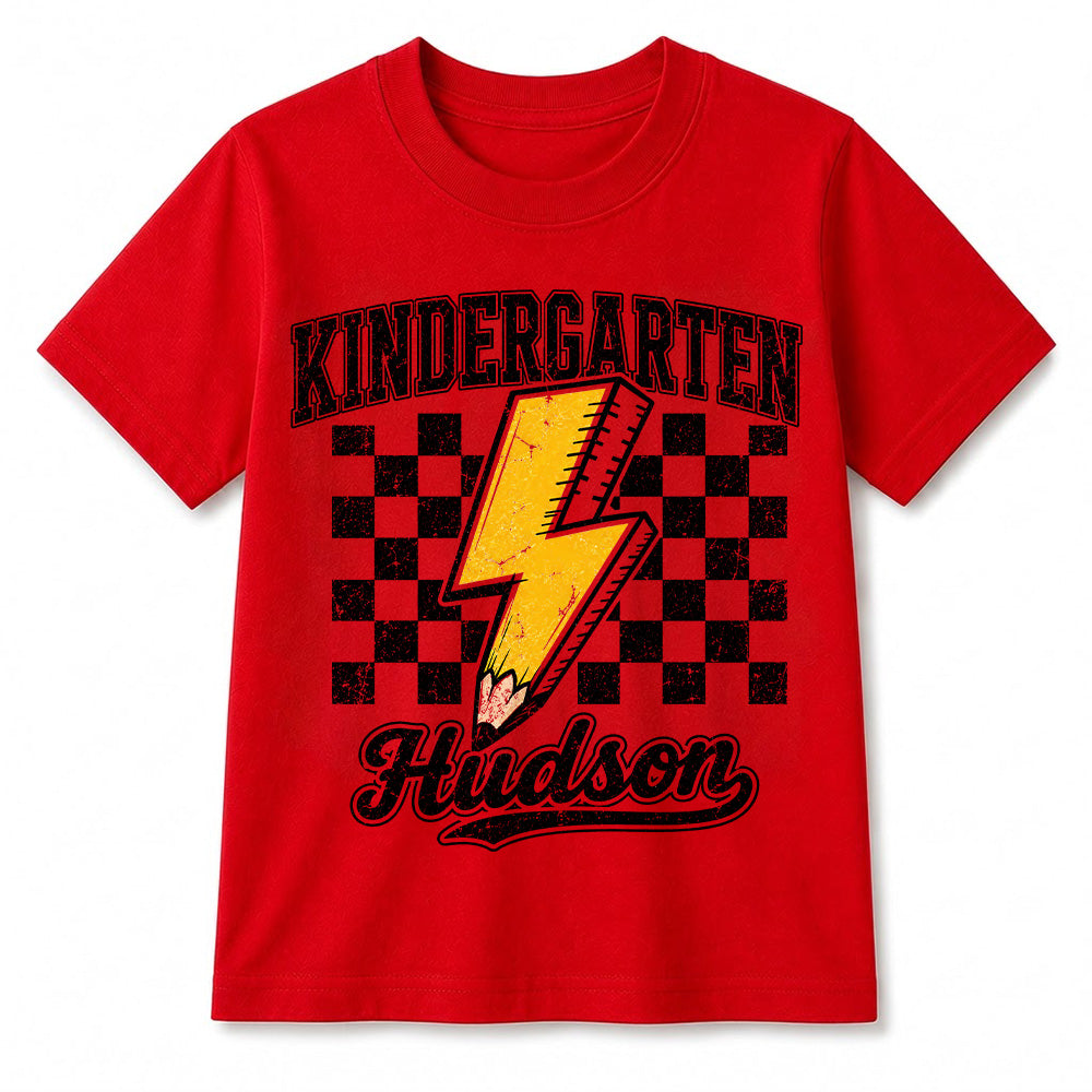 Personalized Back to School Shirt, Custom Name Kindergarten Tee