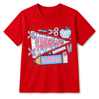 First Day of Kindergarten Shirt for Kids, Back To School Shirt for Girls