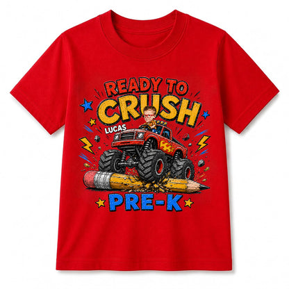 Back to School Personalized Monster Truck Shirt, Custom photo