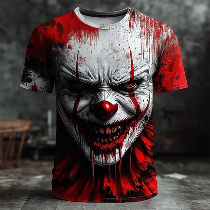 Men's Halloween Creepy Clown 3D Print T-Shirt
