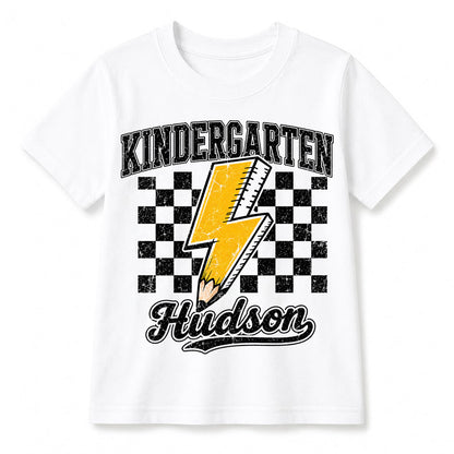 Personalized Back to School Shirt, Custom Name Kindergarten Tee