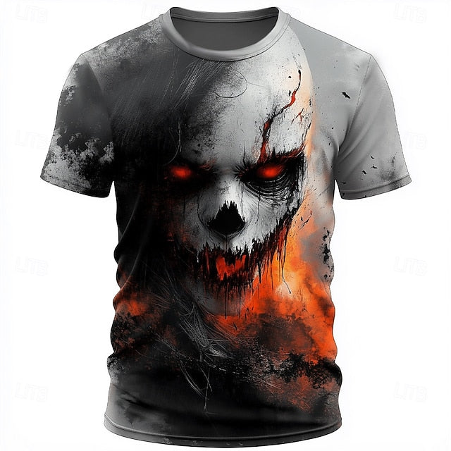 Men's Halloween Creepy Clown 3D Print T-Shirt
